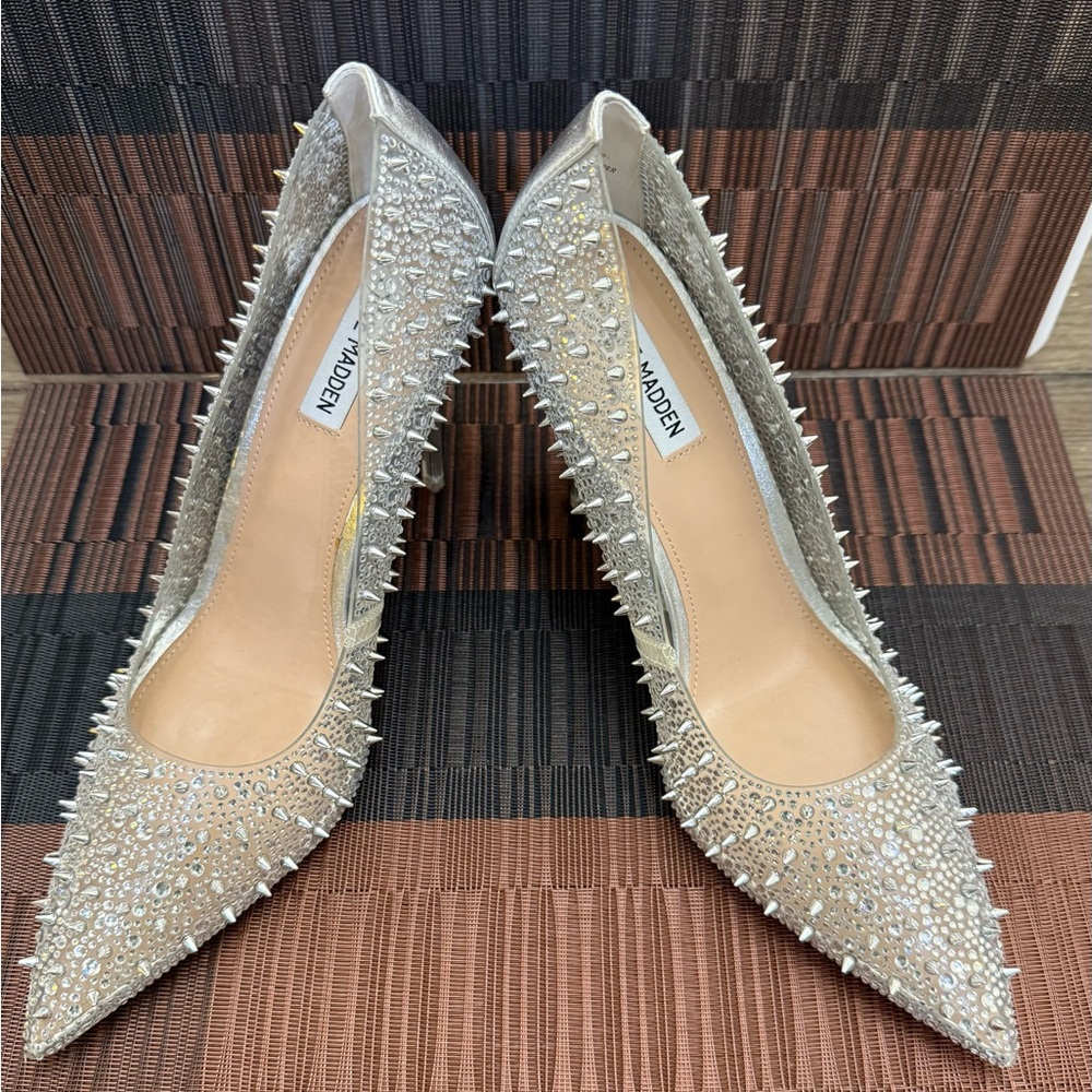 Steve Madden Silver Studded Women's Heels